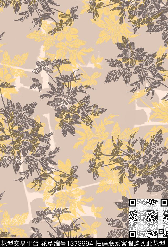 清爽底花卉花卉小碎花数码印花华亿平台下载（图片编号: 1373994） - 瓦栏（Walan）