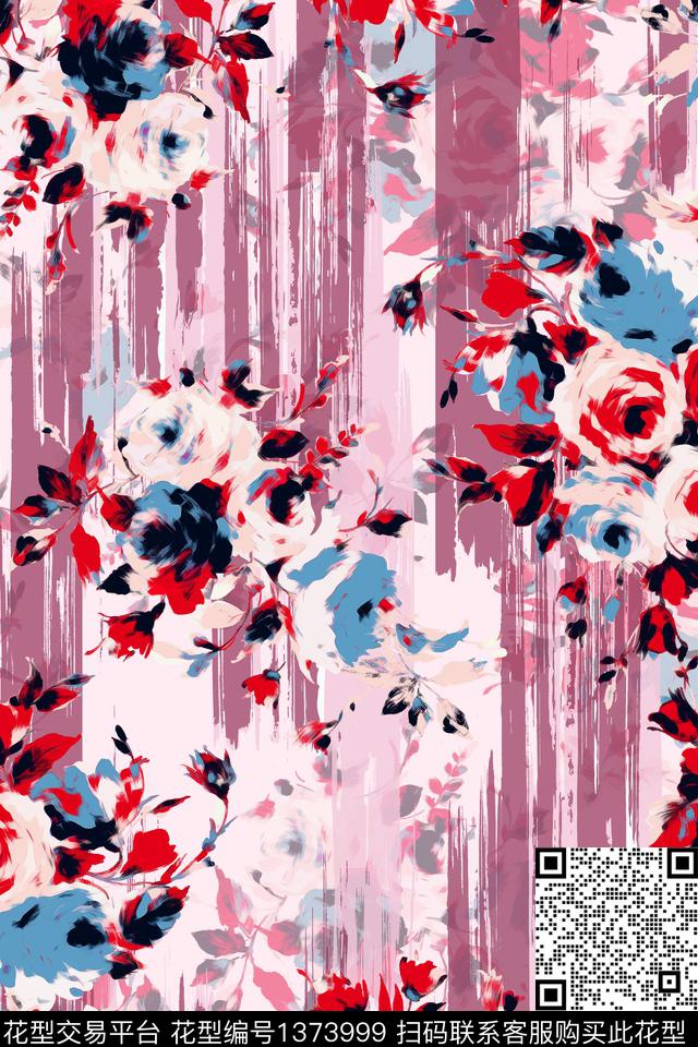 清爽底花卉花卉小碎花数码印花华亿平台下载（图片编号: 1373999） - 瓦栏（Walan）