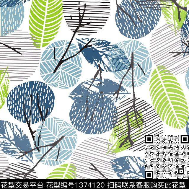 时尚几何花卉大牌风传统印花华亿平台下载（图片编号: 1374120） - 瓦栏（Walan）