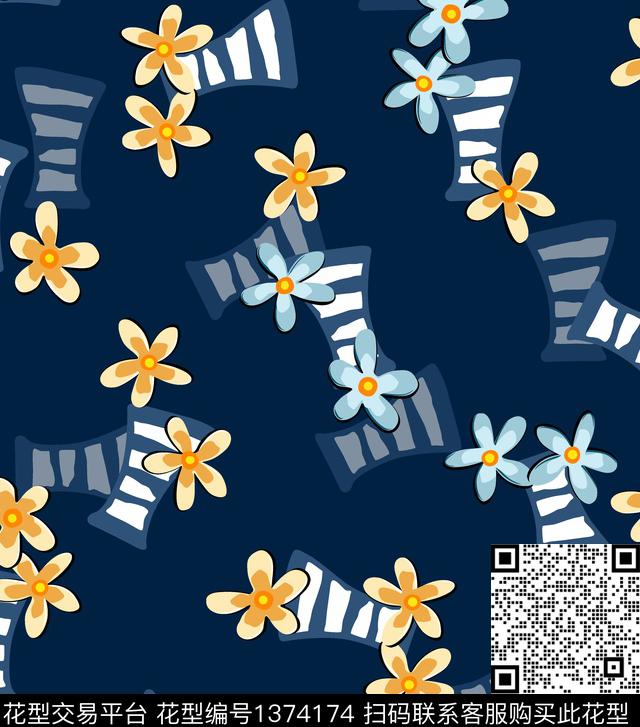 连衣裙女装花卉传统印花华亿平台下载（图片编号: 1374174） - 瓦栏（Walan）