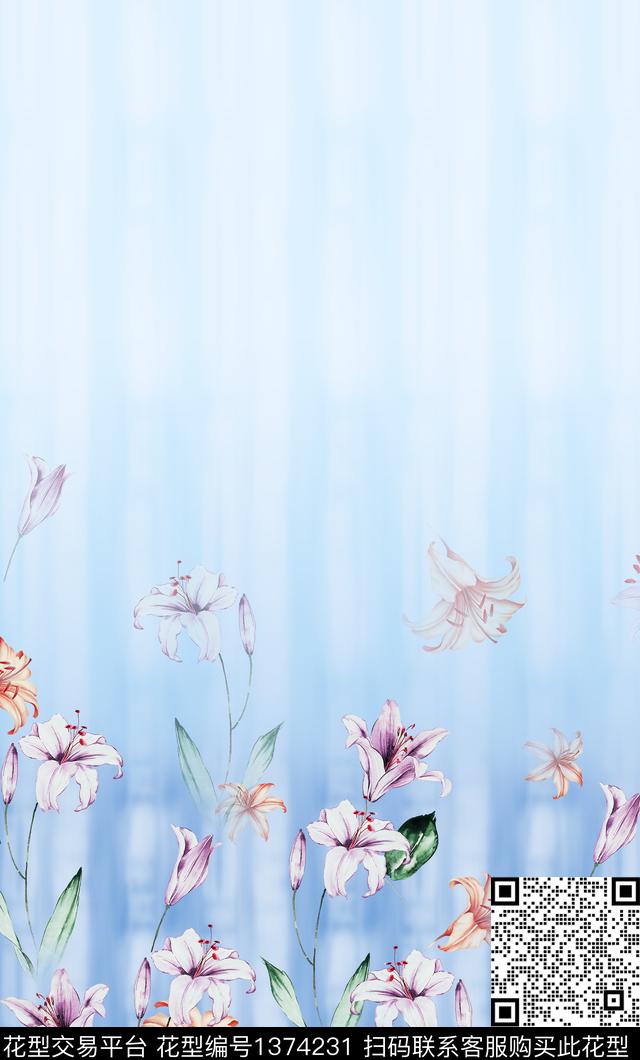 连衣裙女装花卉传统印花华亿平台下载（图片编号: 1374231） - 瓦栏（Walan）