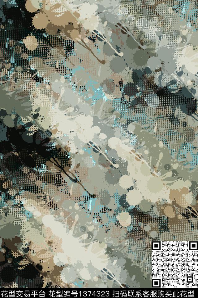 抽象男装家居服户外传统印花华亿平台下载（图片编号: 1374323） - 瓦栏（Walan）