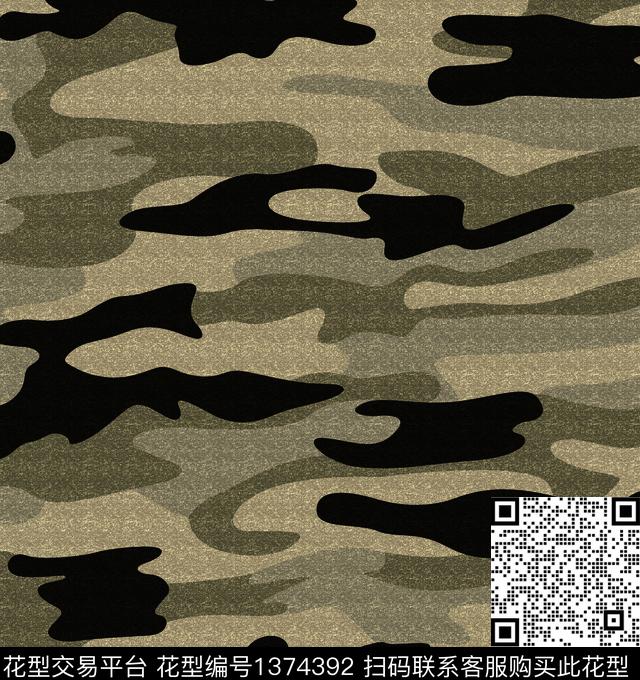 几何迷彩大牌风传统印花华亿平台下载（图片编号: 1374392） - 瓦栏（Walan）