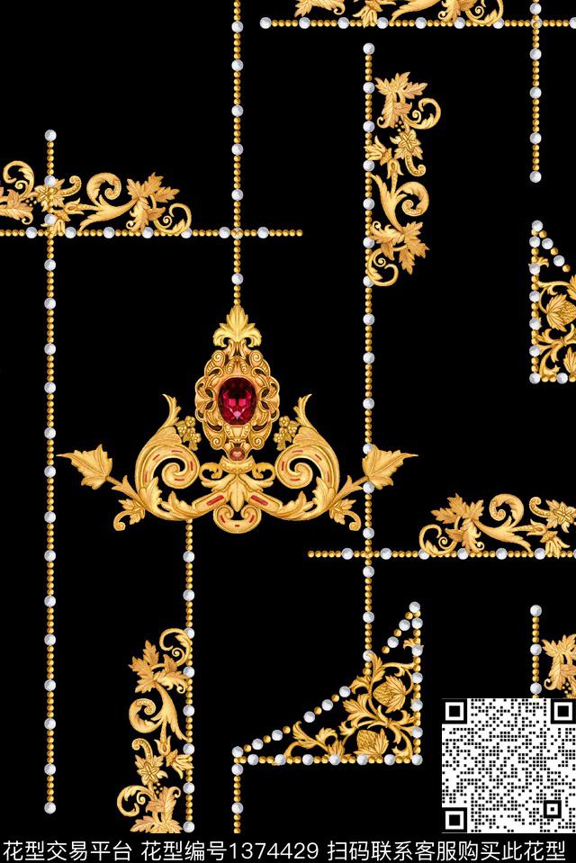 珠宝宝石大牌风富贵数码印花华亿平台下载（图片编号: 1374429） - 瓦栏（Walan）