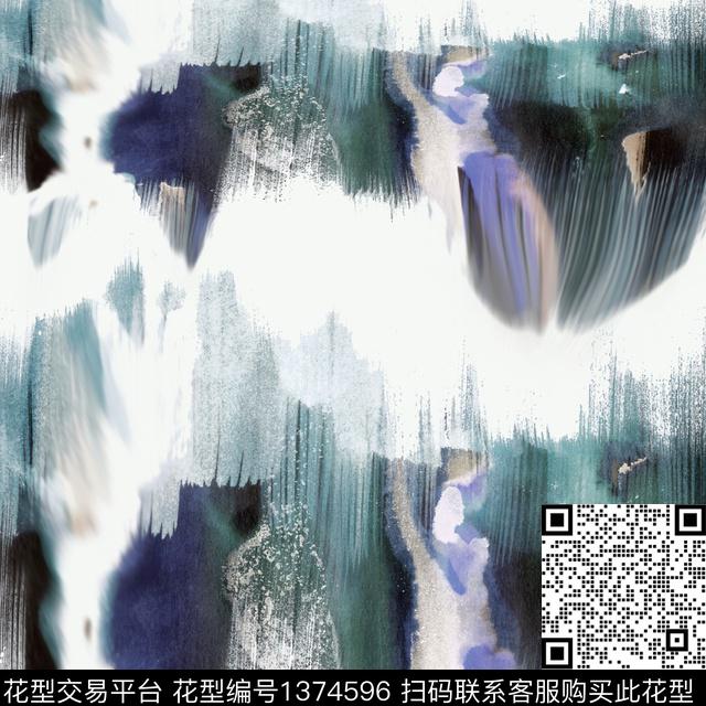 时尚几何渐变数码印花华亿平台下载（图片编号: 1374596） - 瓦栏（Walan）