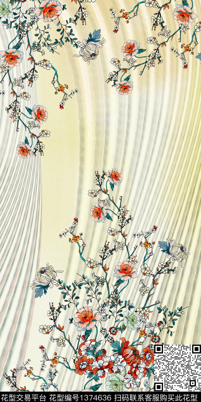 民族风复古风数码印花华亿平台下载（图片编号: 1374636） - 瓦栏（Walan）