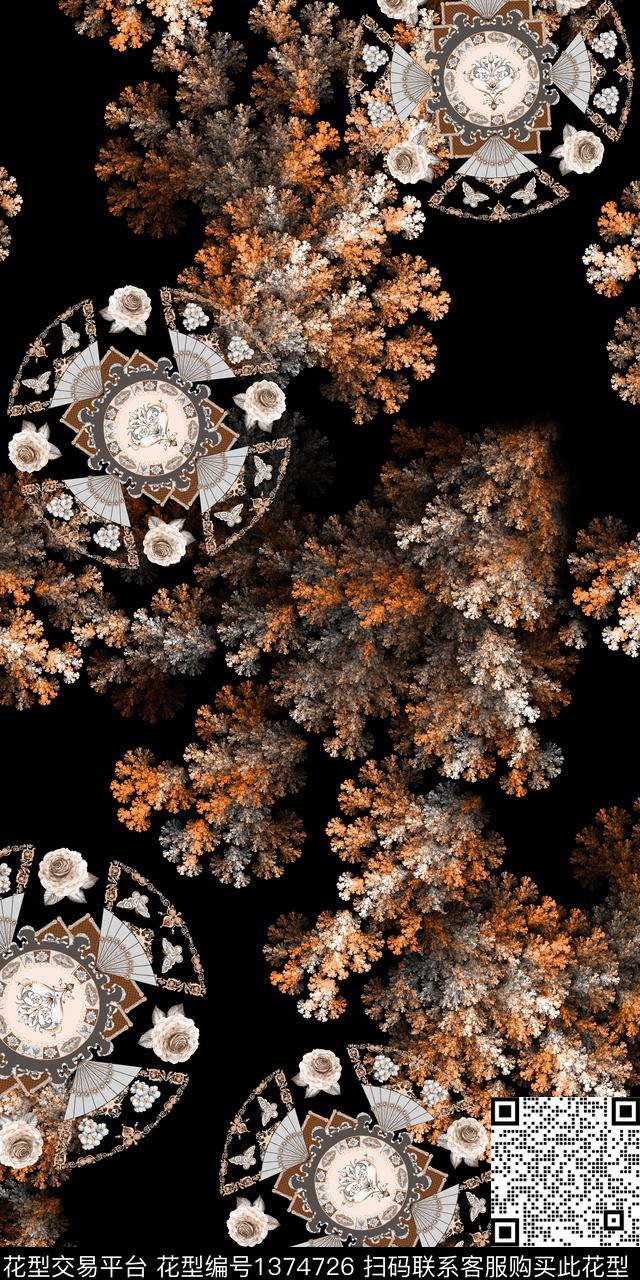 几何抽象雕印华亿平台数码印花华亿平台下载（图片编号: 1374726） - 瓦栏（Walan）