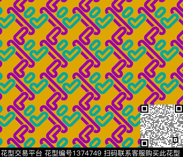 简约几何卡通传统印花华亿平台下载（图片编号: 1374749） - 瓦栏（Walan）