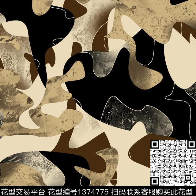 几何纸印花抽象男装传统印花华亿平台下载（图片编号: 1374775） - 瓦栏（Walan）