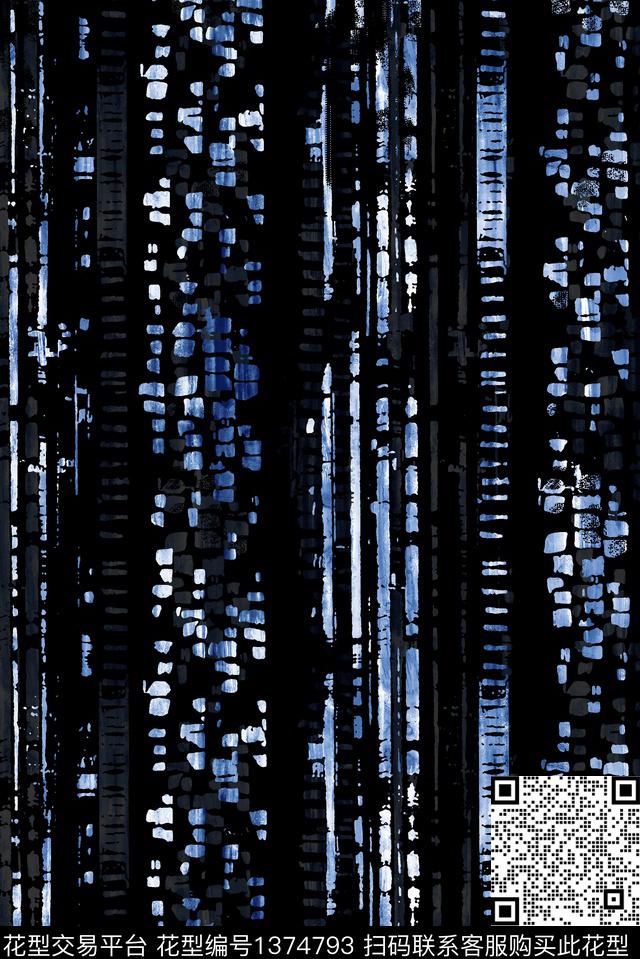 肌理水彩抽象数码印花华亿平台下载（图片编号: 1374793） - 瓦栏（Walan）