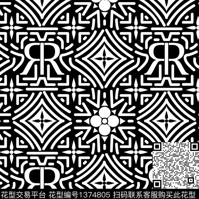 简约几何大牌风传统印花华亿平台下载（图片编号: 1374805） - 瓦栏（Walan）