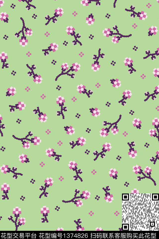 花卉大牌风小碎花数码印花华亿平台下载（图片编号: 1374826） - 瓦栏（Walan）