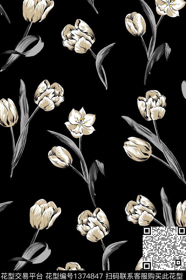 女装花卉小碎花数码印花华亿平台下载（图片编号: 1374847） - 瓦栏（Walan）