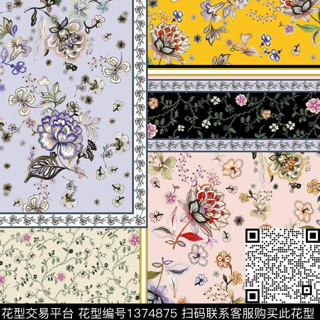 定位花民族风小碎花数码印花华亿平台下载（图片编号: 1374875） - 瓦栏（Walan）