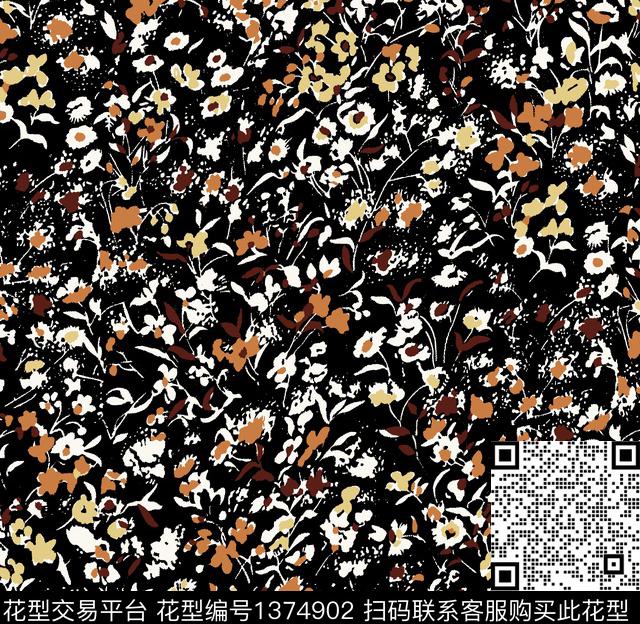 女装花卉小碎花数码印花华亿平台下载（图片编号: 1374902） - 瓦栏（Walan）