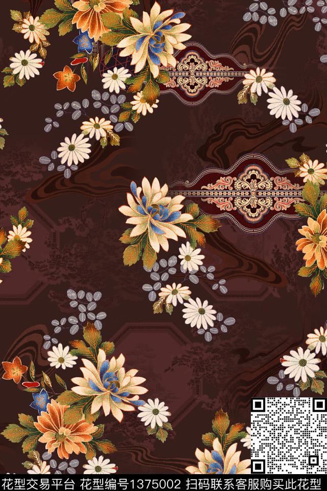 女装香云纱中国风数码印花华亿平台下载（图片编号: 1375002） - 瓦栏（Walan）