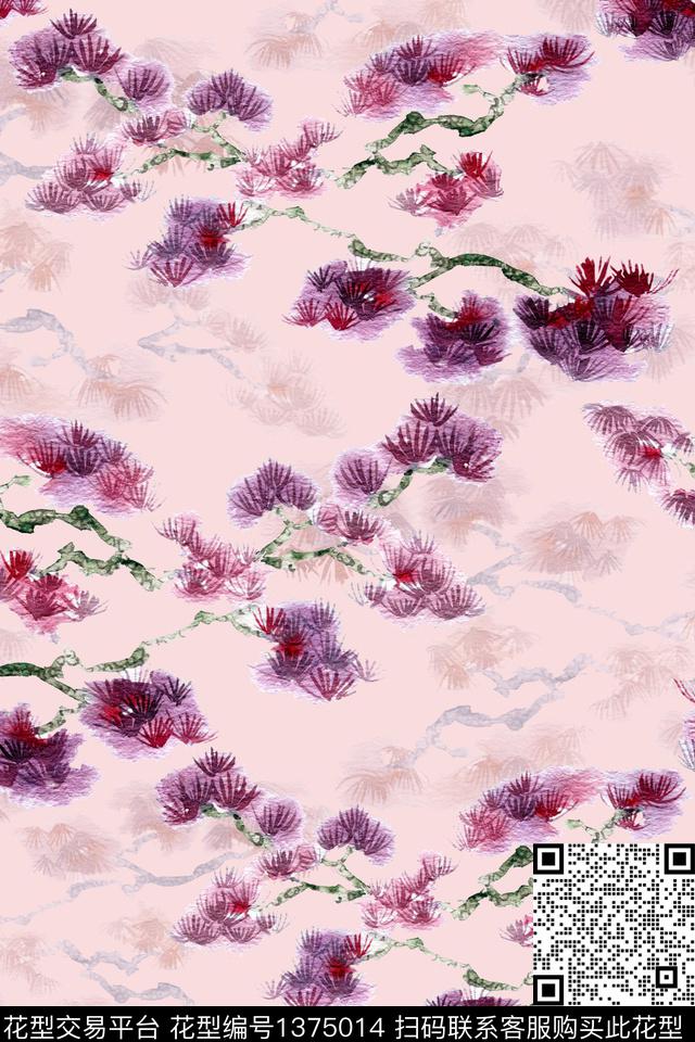 旗袍香云纱真丝数码印花华亿平台下载（图片编号: 1375014） - 瓦栏（Walan）