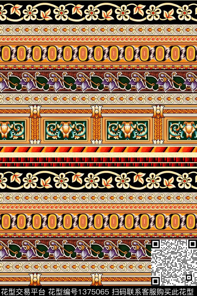 民族风波西米亚大牌风数码印花华亿平台下载（图片编号: 1375065） - 瓦栏（Walan）