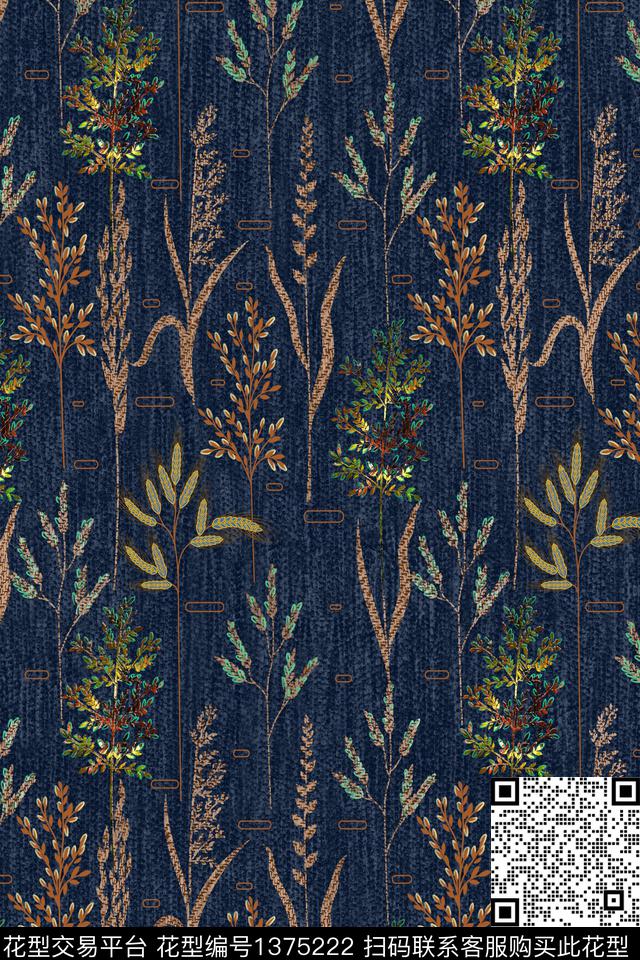 小碎花布纹花卉数码印花华亿平台下载（图片编号: 1375222） - 瓦栏（Walan）
