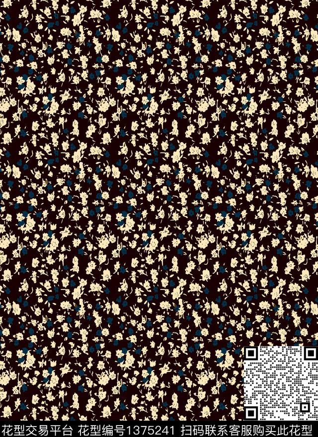 几何大牌风小碎花数码印花华亿平台下载（图片编号: 1375241） - 瓦栏（Walan）
