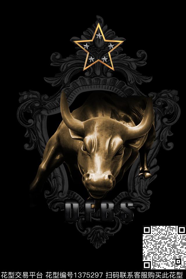 动物花卉男装牛数码印花华亿平台下载（图片编号: 1375297） - 瓦栏（Walan）