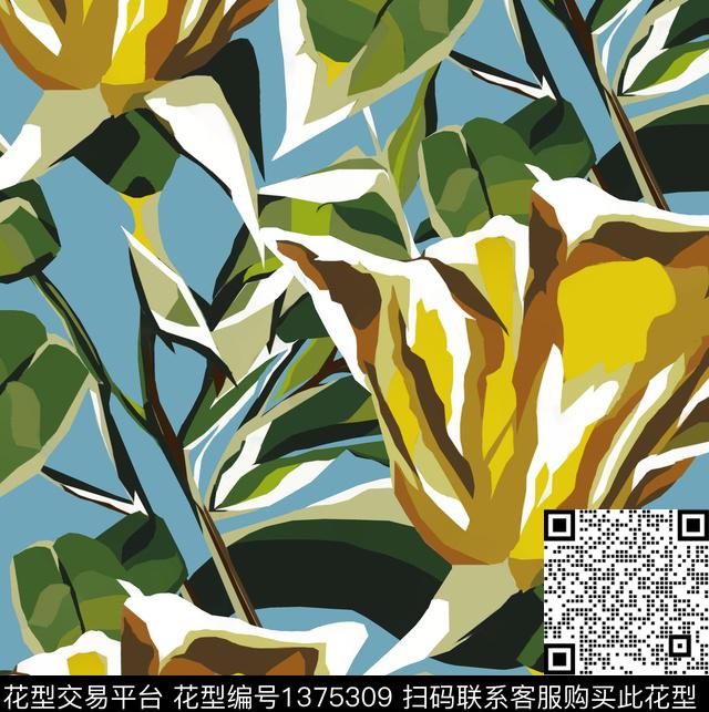 玫瑰花月季花rose数码印花华亿平台下载（图片编号: 1375309） - 瓦栏（Walan）