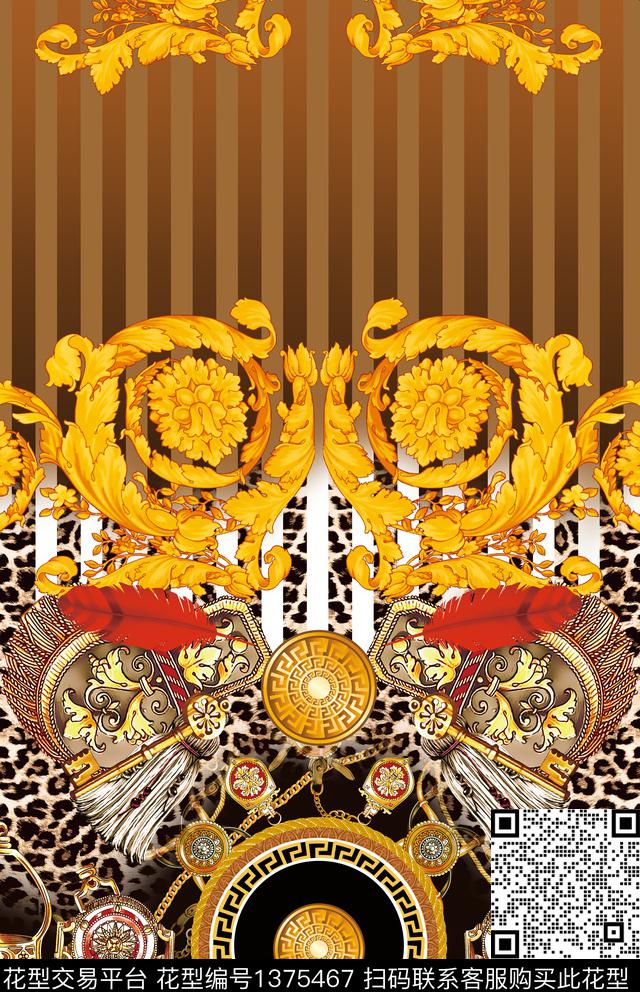 女装定位花宫廷风欧美数码印花华亿平台下载（图片编号: 1375467） - 瓦栏（Walan）