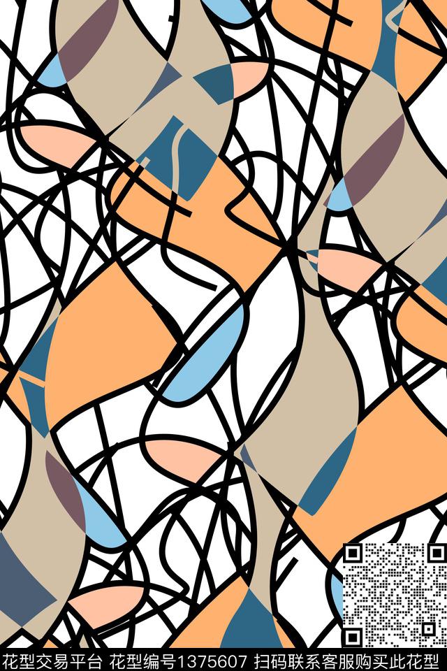 抽象男装家居服户外传统印花华亿平台下载（图片编号: 1375607） - 瓦栏（Walan）