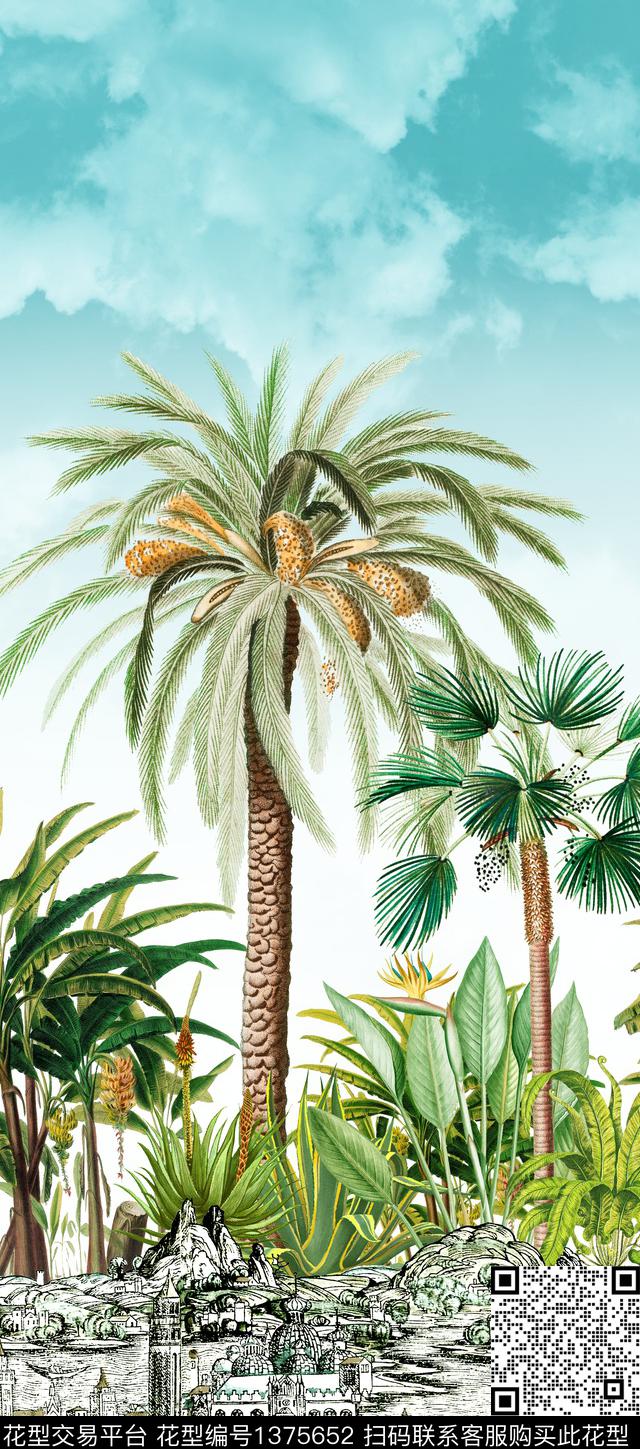 棕榈树2021新品FORRESTLESSSLEEPERS数码印花华亿平台下载（图片编号: 1375652） - 瓦栏（Walan）
