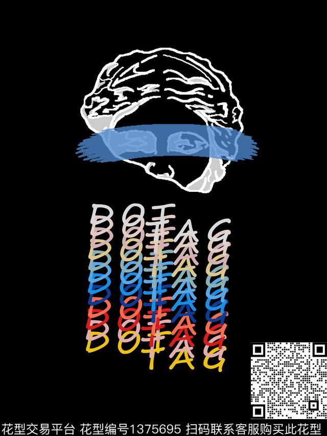 字母渐变日韩传统印花华亿平台下载（图片编号: 1375695） - 瓦栏（Walan）