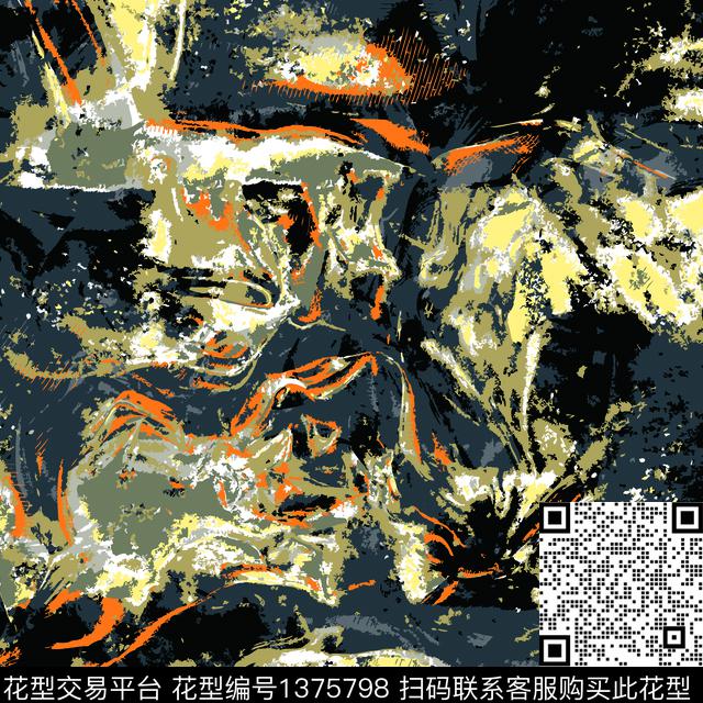 几何纸印花抽象男装传统印花华亿平台下载（图片编号: 1375798） - 瓦栏（Walan）