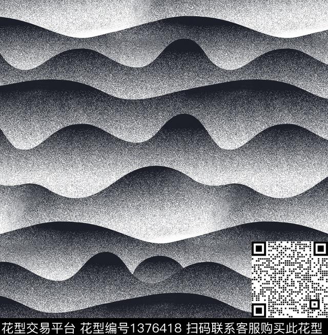 波浪纹渐变数码印花华亿平台下载（图片编号: 1376418） - 瓦栏（Walan）