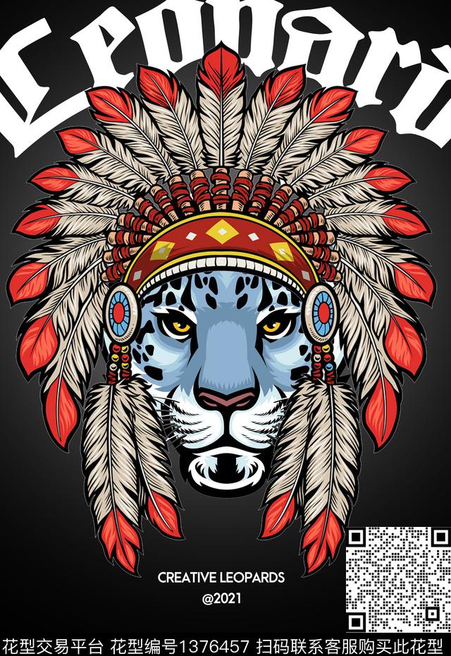 豹子部落风动物数码印花华亿平台下载（图片编号: 1376457） - 瓦栏（Walan）