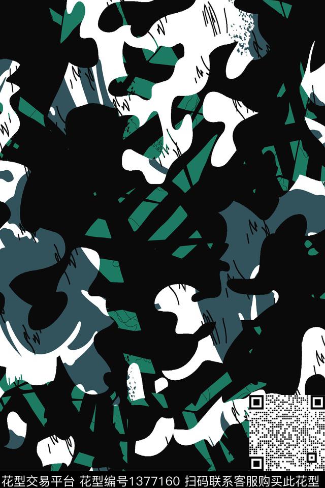 几何字母男装满版花传统印花华亿平台下载（图片编号: 1377160） - 瓦栏（Walan）