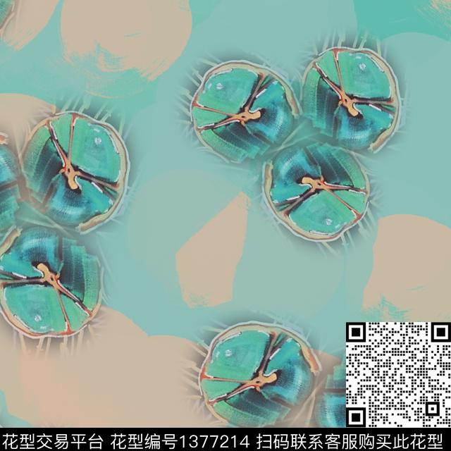 抽象几何渐变色彩数码印花华亿平台下载（图片编号: 1377214） - 瓦栏（Walan）