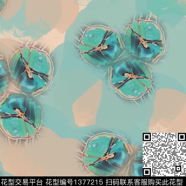 抽象几何渐变色彩数码印花华亿平台下载（图片编号: 1377215） - 瓦栏（Walan）