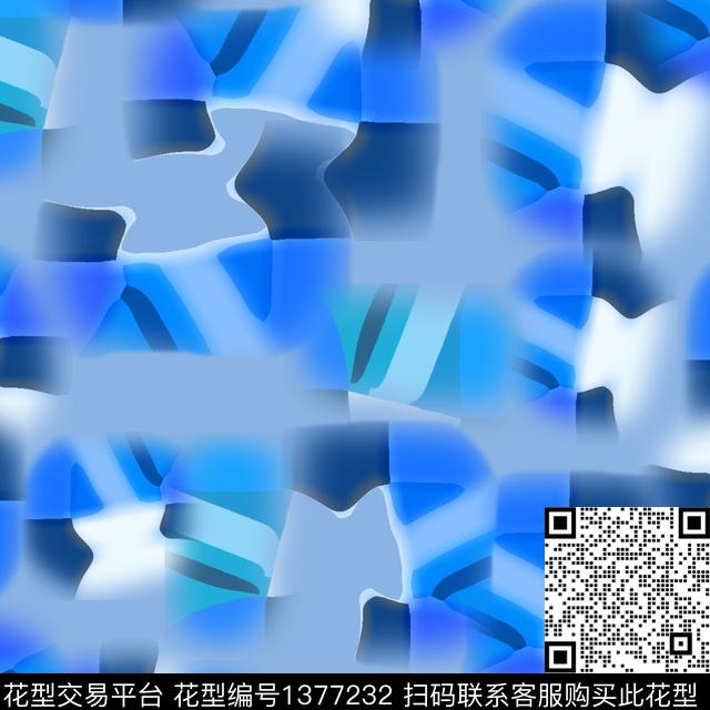 抽象渐变色彩几何数码印花华亿平台下载（图片编号: 1377232） - 瓦栏（Walan）