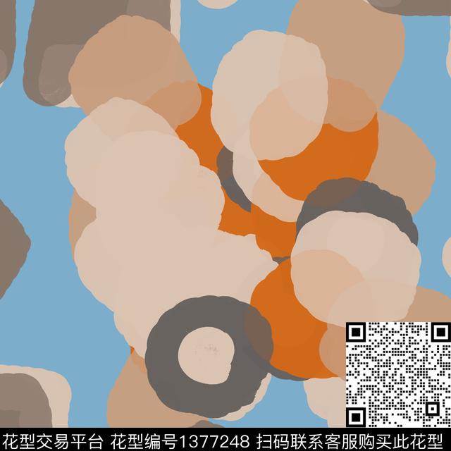 抽象渐变色彩几何数码印花华亿平台下载（图片编号: 1377248） - 瓦栏（Walan）