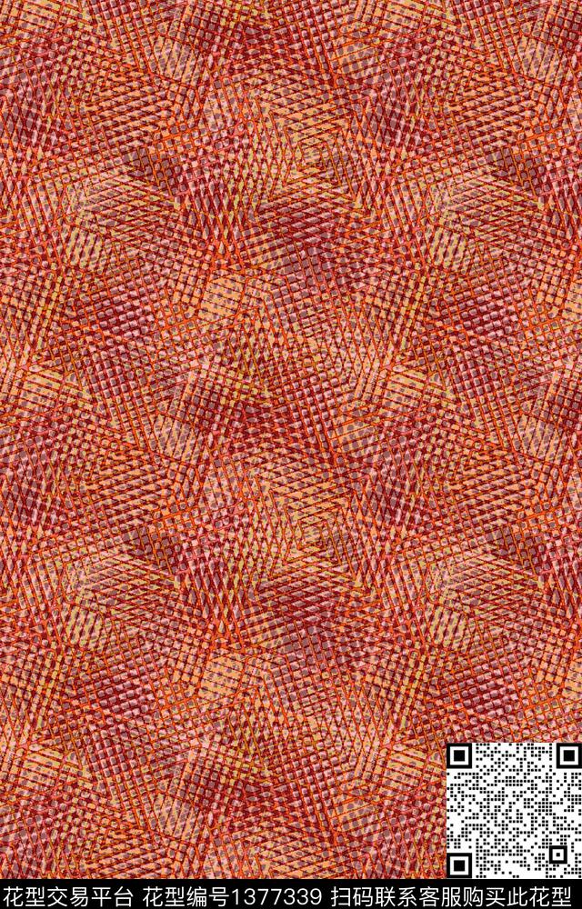 几何条格肌理数码印花华亿平台下载（图片编号: 1377339） - 瓦栏（Walan）