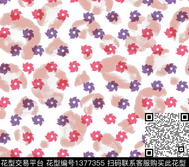 简约花卉小碎花数码印花华亿平台下载（图片编号: 1377355） - 瓦栏（Walan）