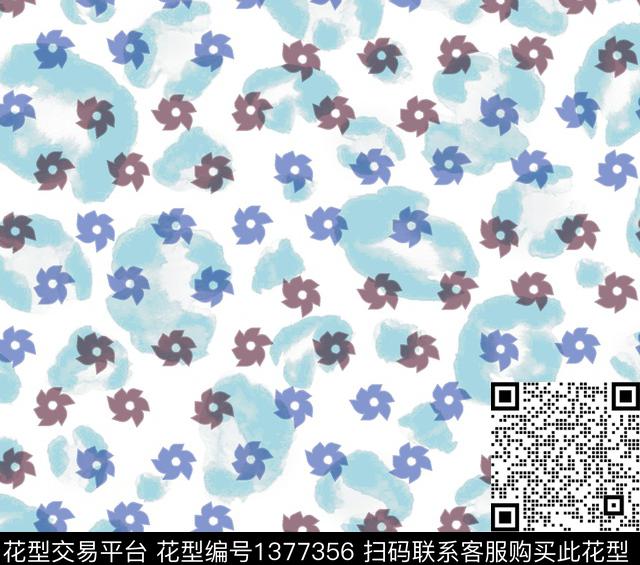 简约花卉小碎花数码印花华亿平台下载（图片编号: 1377356） - 瓦栏（Walan）