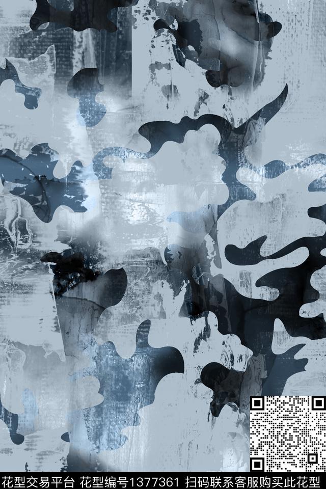 几何男装满版花迷彩传统印花华亿平台下载（图片编号: 1377361） - 瓦栏（Walan）