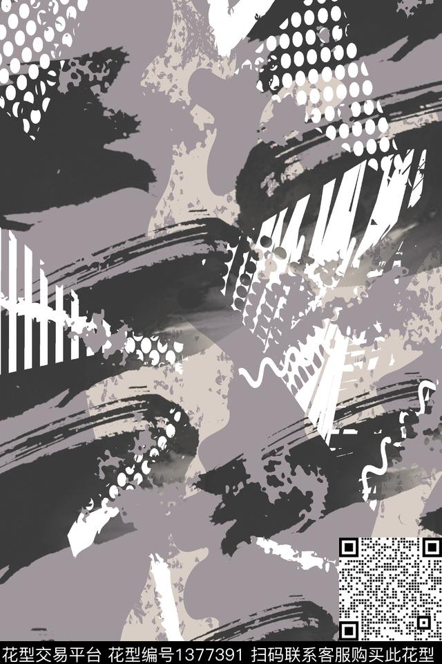 几何男装满版花迷彩传统印花华亿平台下载（图片编号: 1377391） - 瓦栏（Walan）