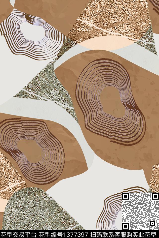 几何油画华亿平台手绘几何数码印花华亿平台下载（图片编号: 1377397） - 瓦栏（Walan）