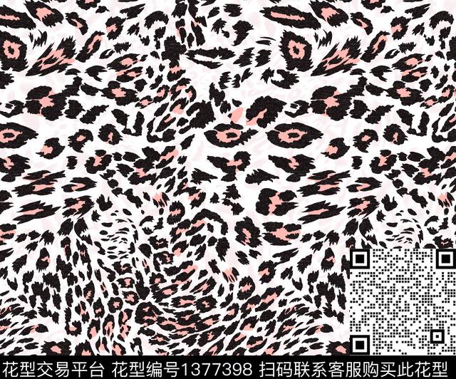 时尚豹纹女装数码印花华亿平台下载（图片编号: 1377398） - 瓦栏（Walan）
