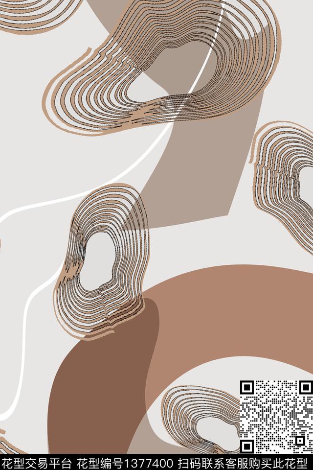 油画华亿平台几何手绘几何数码印花华亿平台下载（图片编号: 1377400） - 瓦栏（Walan）