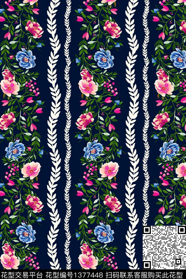 花卉大牌风小碎花数码印花华亿平台下载（图片编号: 1377448） - 瓦栏（Walan）