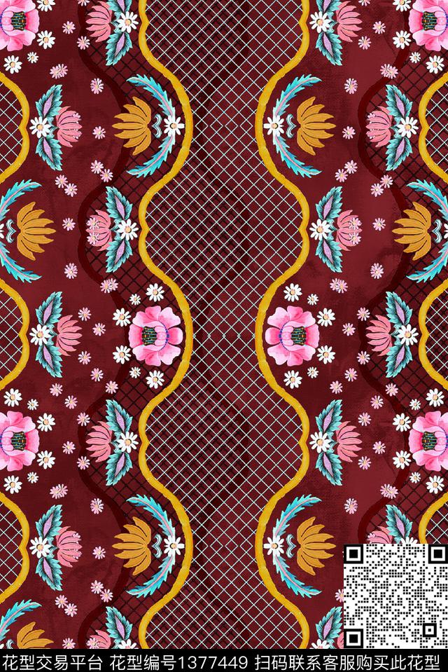 花卉大牌风小碎花数码印花华亿平台下载（图片编号: 1377449） - 瓦栏（Walan）