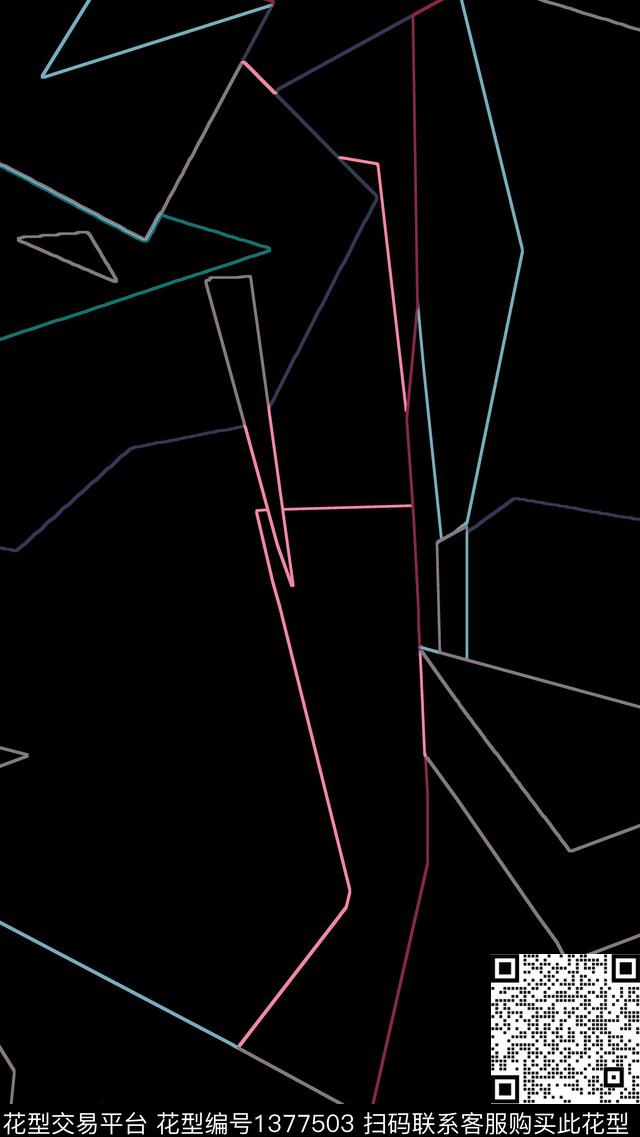 学院几何简约传统印花华亿平台下载（图片编号: 1377503） - 瓦栏（Walan）