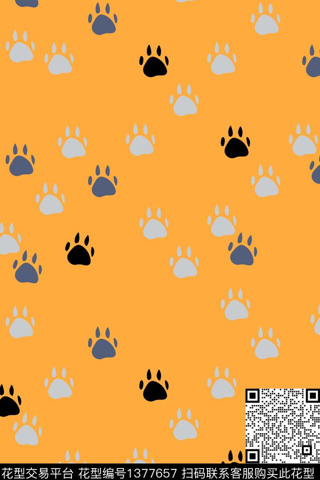 家居服小清新卡通数码印花华亿平台下载（图片编号: 1377657） - 瓦栏（Walan）